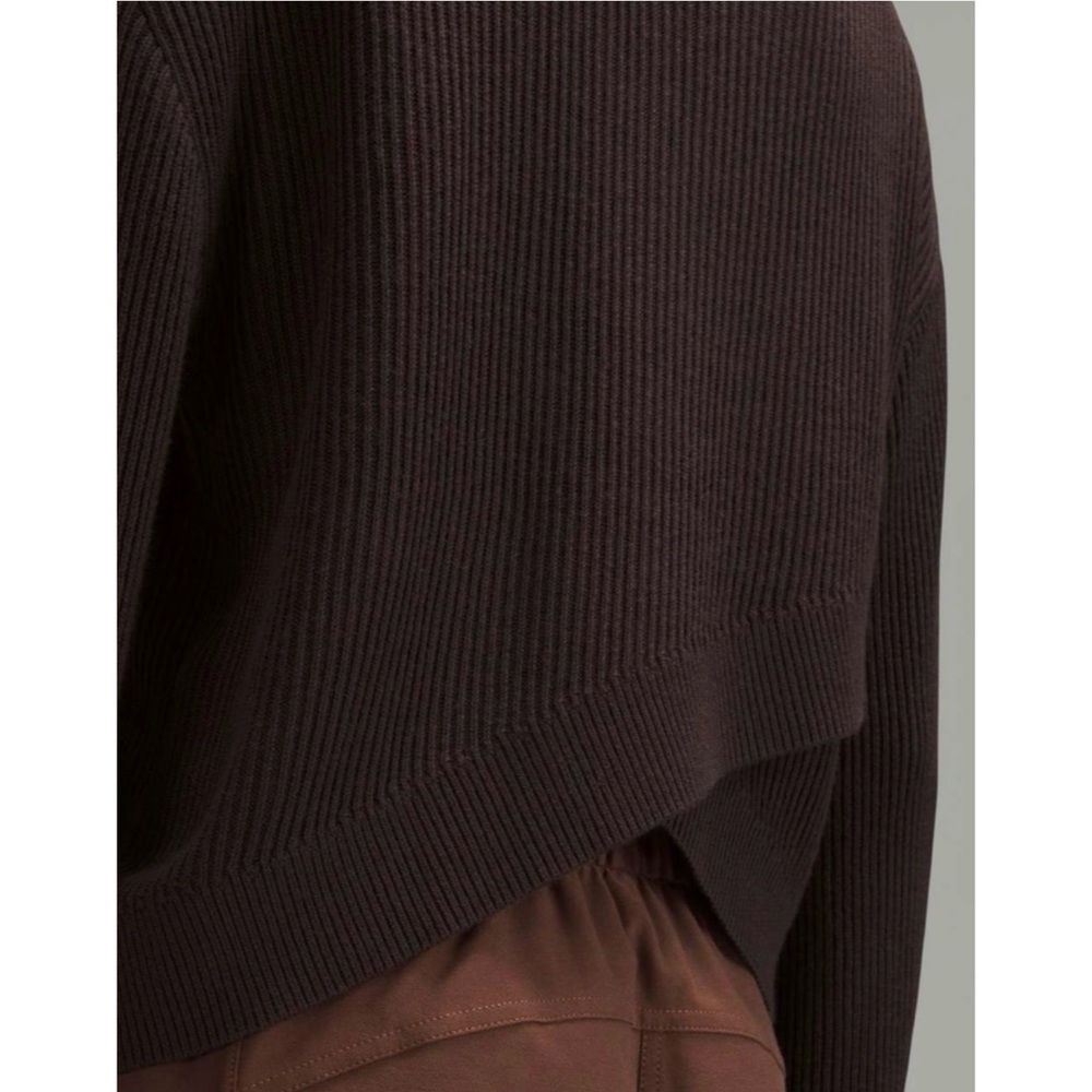 NWOT Lululemon Reversible Crossover Sweater In Espresso - Picture 5 of 16